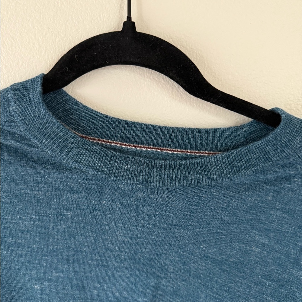 Classic Blue Crewneck Sweater for Men - Picture 7 of 8